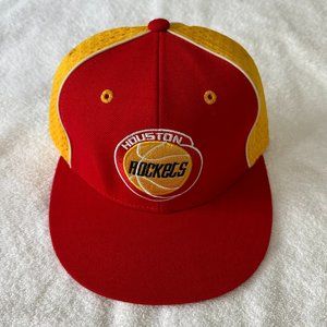 NEW Houston Rockets NBA Reebok Jersey Mesh Tonal Fitted Cap 7 1/8
